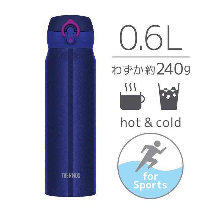 Thermos Vacuum Insulated 600Ml Portable Mug in Navy Pink Jnl-604 Nv-P