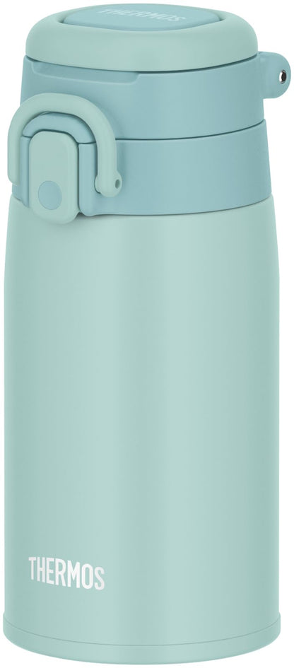 Thermos 400ml Mint Blue Vacuum Insulated Portable Mug with Carry Loop