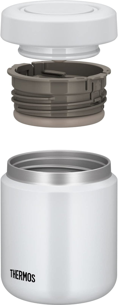 Thermos 300ml White Gray Vacuum Insulated Soup Jar - Easy-to-Clean Standard Model JBR-301 WHGY