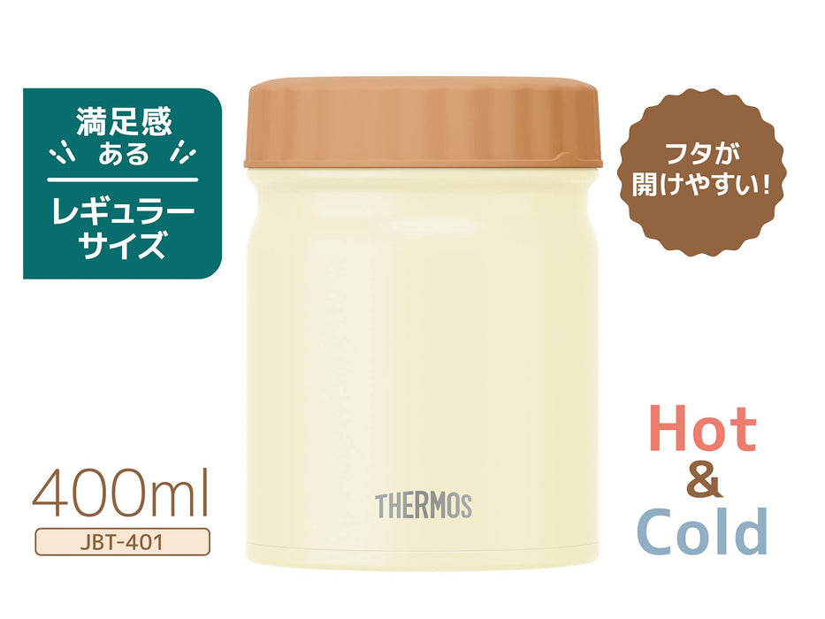 Thermos 400Ml Cream White Vacuum Insulated Soup Jar Jbt-401 Crw