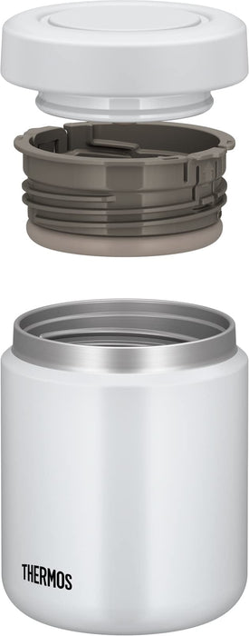 Thermos JBR-401 WHGY Vacuum Insulated Soup Jar 400ml White Gray Keeps Food Hot/Cold Easy Clean