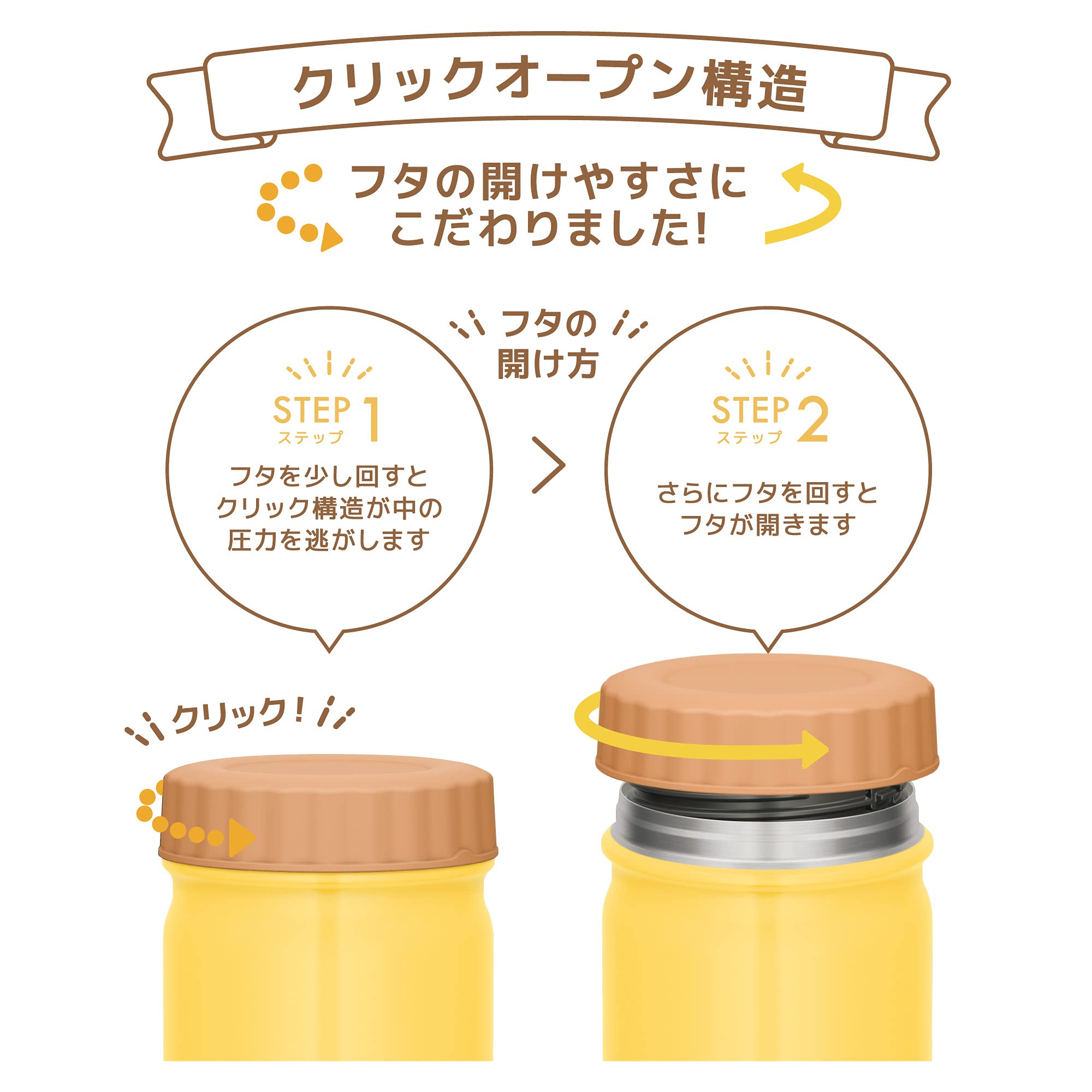 Thermos 400ml Vacuum Insulated Soup Jar in Yellow JBT-401 model by Thermos