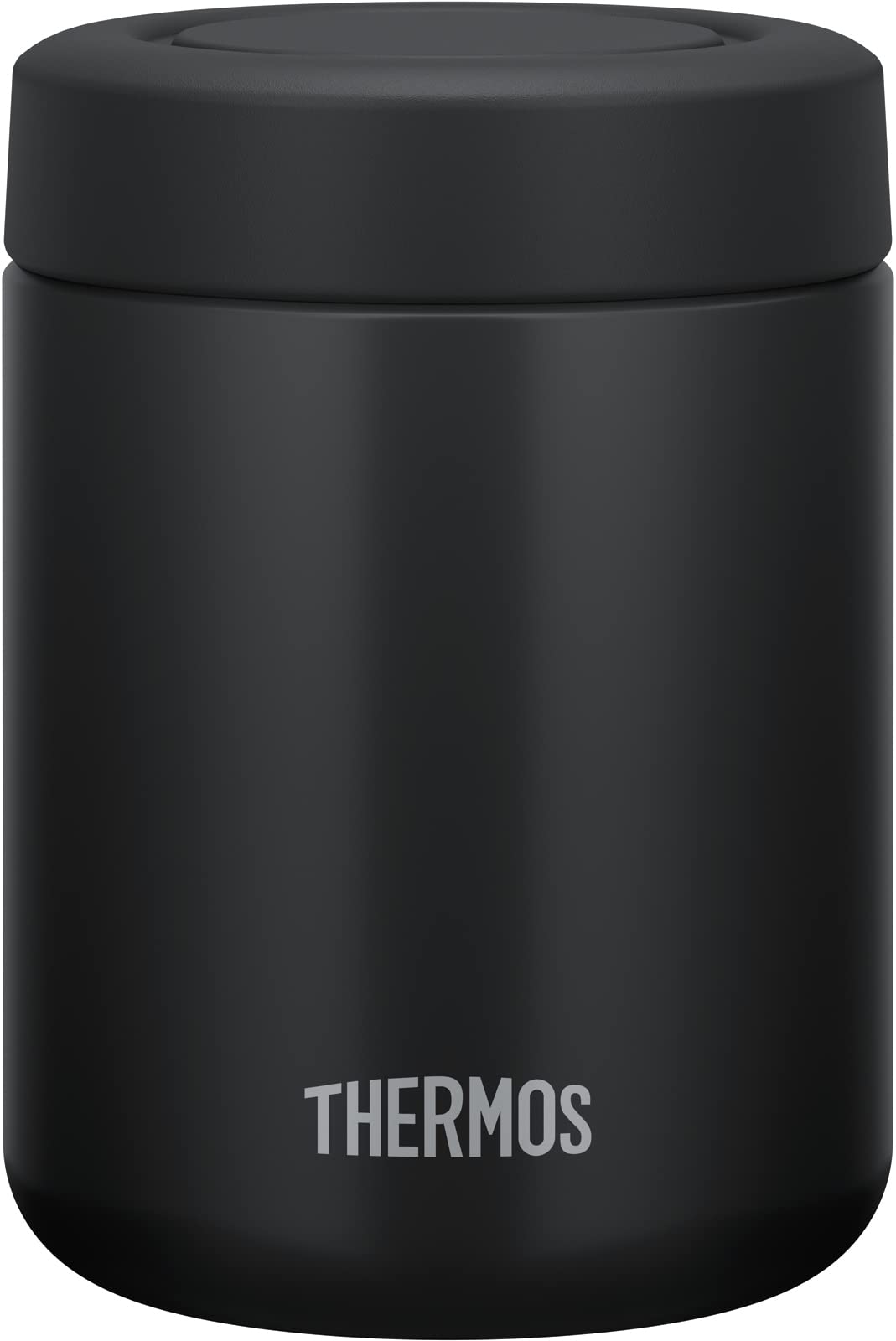 Thermos 500ml Black Vacuum Insulated Soup Jar Easy Clean Gentle Round Mouth - JBR-501 BK