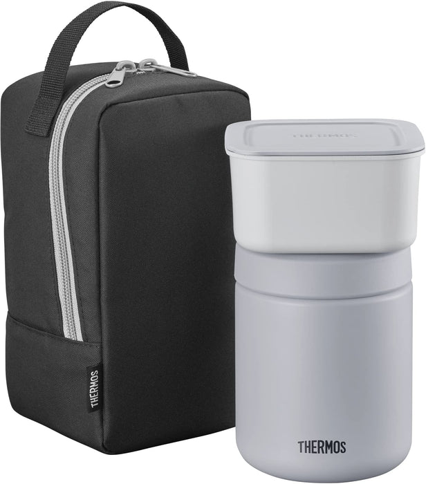 Thermos 400ml Black Gray Vacuum Insulated Soup Lunch Set JBY-801 Bkgy