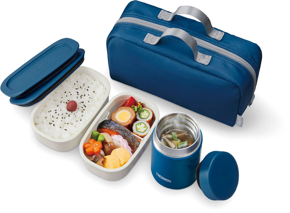 Thermos JEA-800 NVY Insulated Vacuum Soup Lunch Set in Navy Blue