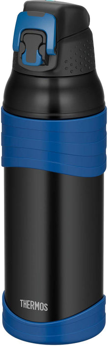 Thermos 1.0L Black Blue Vacuum Insulated Sports Bottle for Cold Storage - Fjc-1000 Bk-Bl