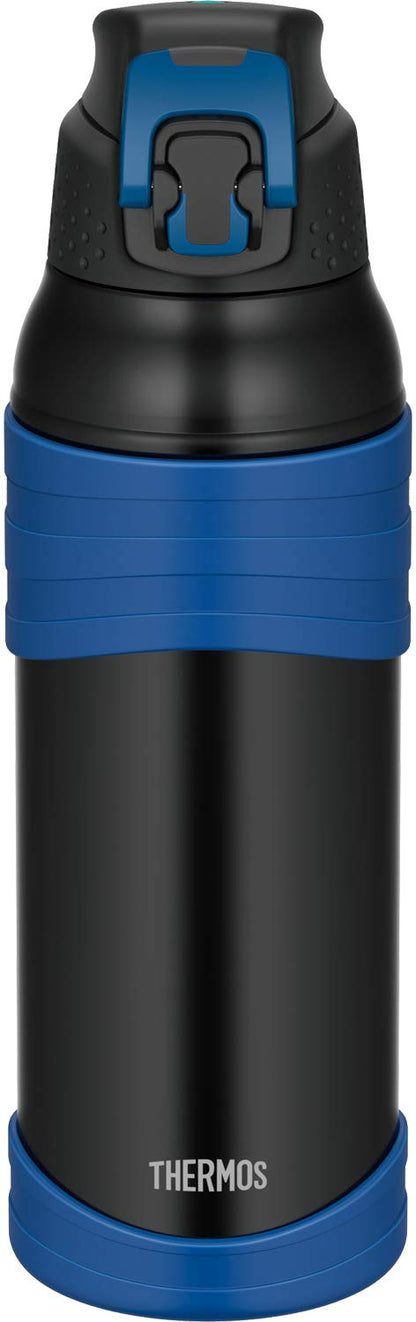 Thermos 1.0L Black Blue Vacuum Insulated Sports Bottle for Cold Storage - Fjc-1000 Bk-Bl
