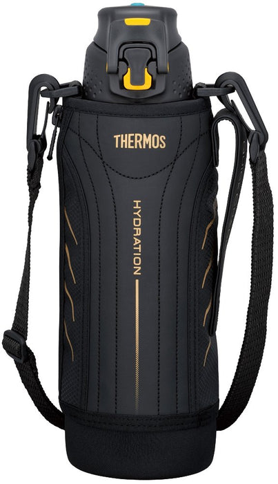 Thermos Brand FFZ-1000F BK 1.0L Black Vacuum Insulated Sports Bottle