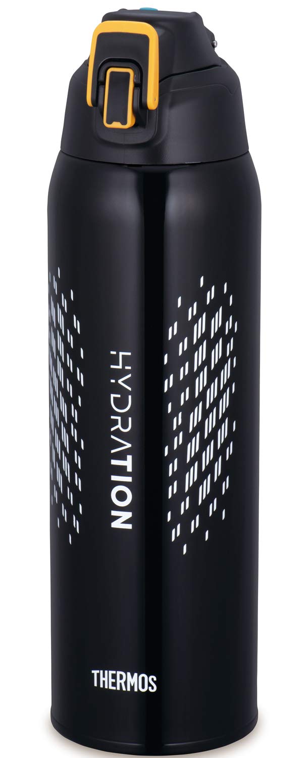 Thermos 1.5L Vacuum Insulated Sports Bottle Black Orange Cold Storage - Fht-1501F Bkor