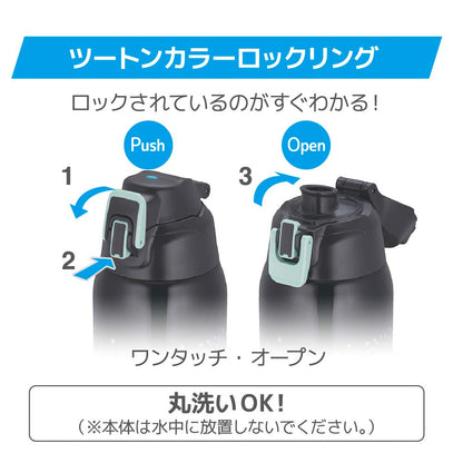 Thermos Black Star 1.5L Vacuum Insulated Sports Bottle for Cold Storage Fht-1501F Bkst