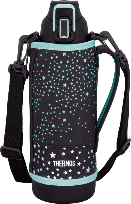 Thermos 1L Black Star Vacuum Insulated Sports Bottle for Cold Storage Fht-1001F-Bkst
