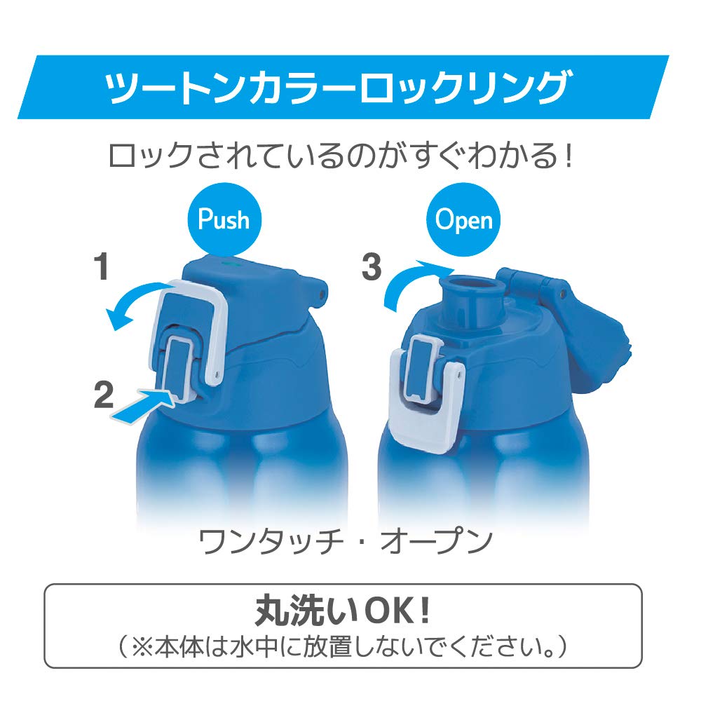 Thermos 1L Blue Silver Vacuum Insulated Sports Bottle for Cold Storage - Fht-1001F Blsl