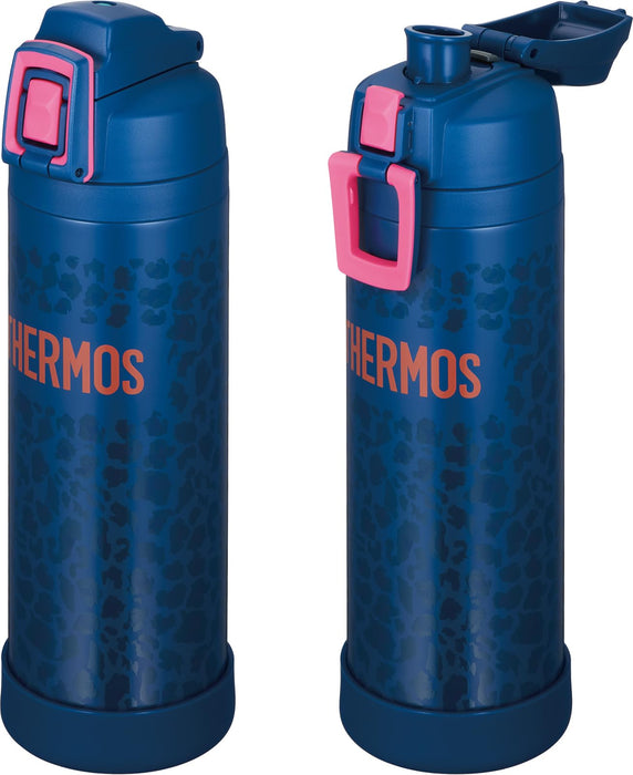 Thermos Fji-1001 Nv-P 1L Navy Pink Vacuum Insulated Sports Bottle for Cold Storage