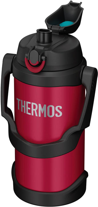 Thermos Fjq-2000 R 2L 紅色真空隔熱運動水壺