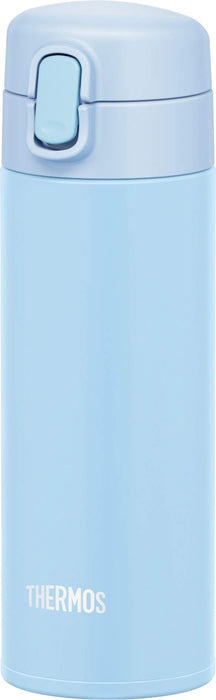 Thermos Light Blue 350ml Vacuum Insulated Straw Bottle for Cold Storage FJM-350 LB