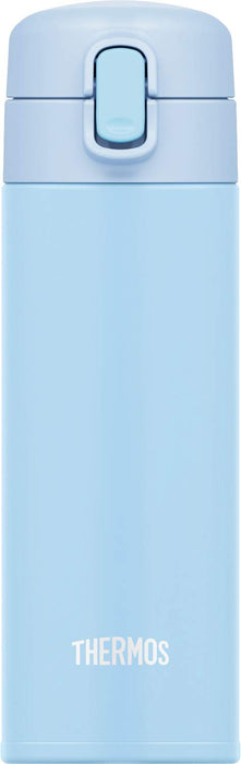 Thermos Light Blue 350ml Vacuum Insulated Straw Bottle for Cold Storage FJM-350 LB
