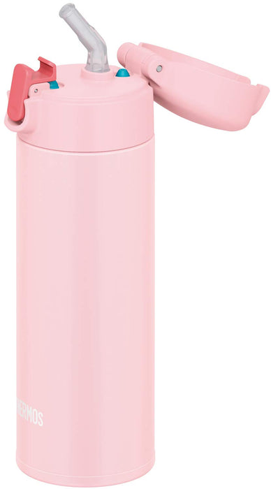 Thermos Fjm-350 Lp Light Pink Vacuum Insulated Straw Bottle 350ml Cold Storage