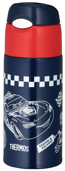 Thermos 400ml Vacuum Insulated Straw Bottle Cars Navy Red Cold Storage - FHL-402FDS NV-R