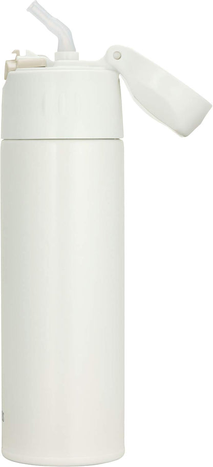 Thermos FHL-551 CRW 550ml Vacuum Insulated Straw Bottle in Cream White
