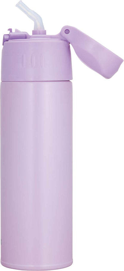 Thermos 550ml Light Purple Vacuum Insulated Straw Bottle FHL-551 LPL