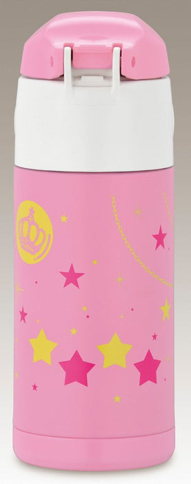 Thermos 0.36L Pink Vacuum Insulated Straw Bottle One-Touch Open Type Ffi-400F