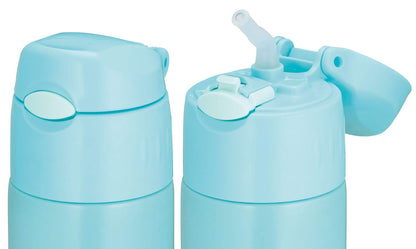 Thermos Pastel Green 400ml Vacuum Insulated Straw Bottle for Cold Storage