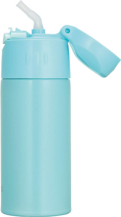 Thermos Pastel Green 400ml Vacuum Insulated Straw Bottle for Cold Storage