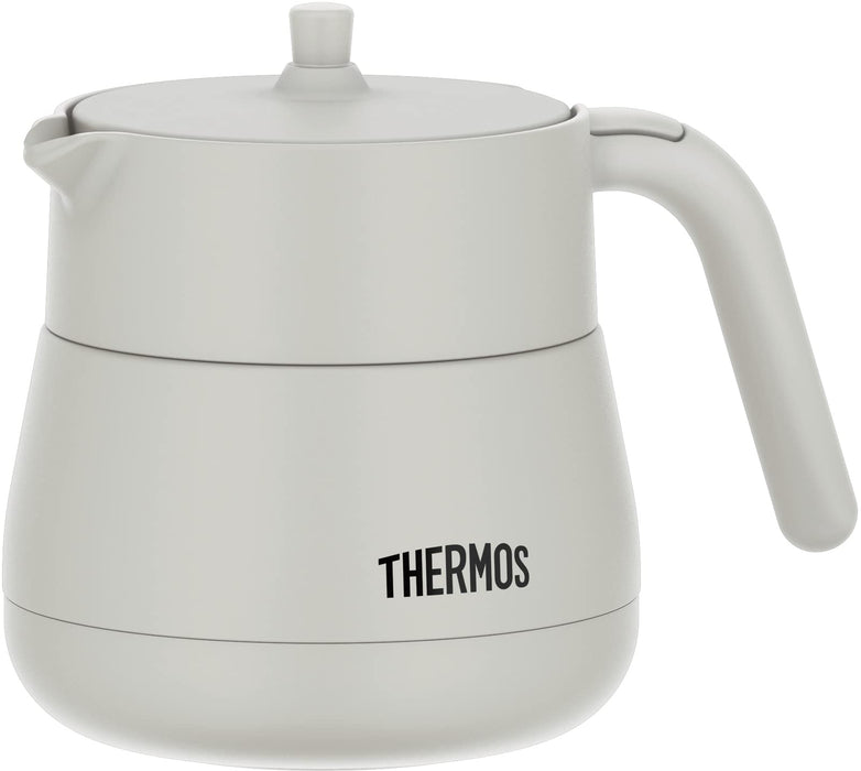 Thermos Light Gray 450Ml Vacuum Insulated Teapot with Strainer - Tte-450 Lgy
