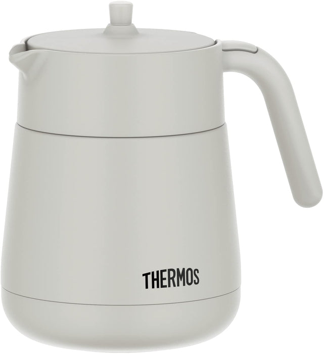 Thermos Light Gray 700ml Vacuum Insulated Teapot with Strainer TTE-700 LGY