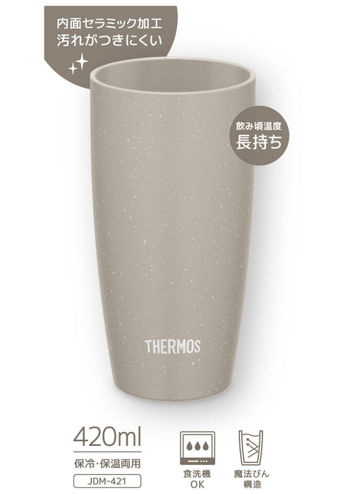 Thermos 420ml Vacuum Insulated Tumbler in Ash Gray - JDM-421