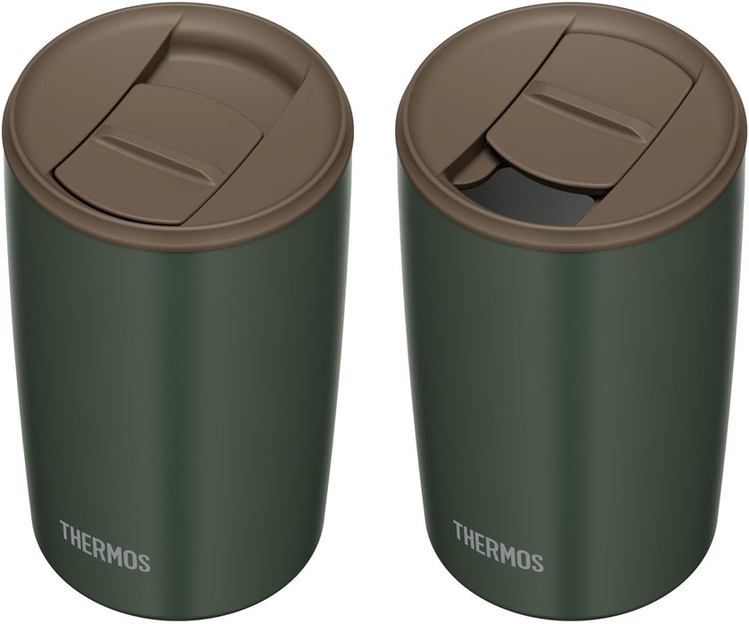 Thermos 400ml Forest Green Vacuum Insulated Tumbler with Lid JDP-401 FG Model