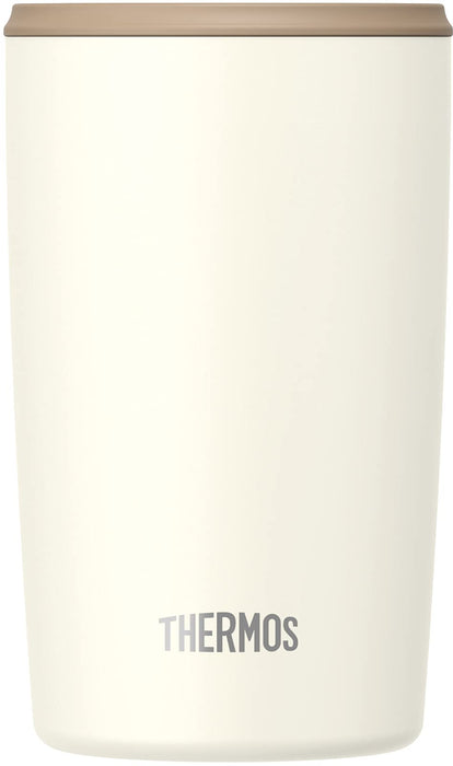 Thermos JDP-400 WH 400ml 真空隔熱白色帶蓋玻璃杯