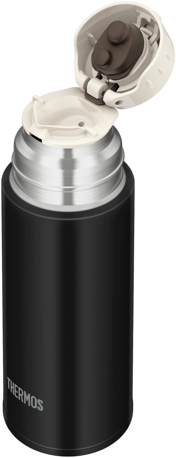 Thermos Stainless Steel Water Bottle Stone Black 350ml - Cup Type FFM-352