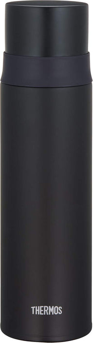 Thermos 500ml Matte Black Slim Stainless Steel Water Bottle FFM-501
