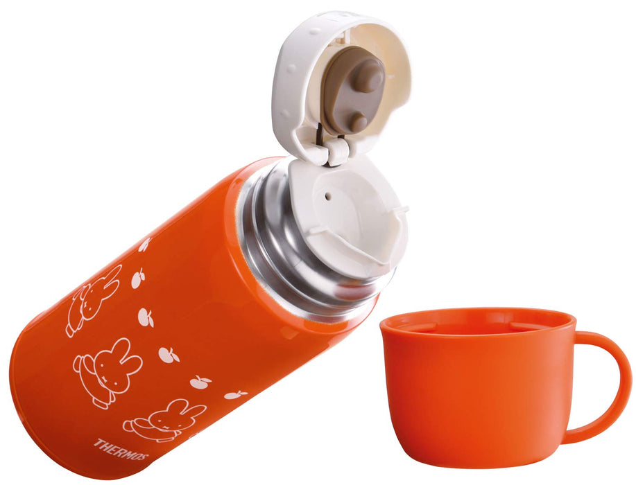 Thermos Miffy Orange Vacuum Insulated Water Bottle 0.6L 2-Way Fho-601Wfb