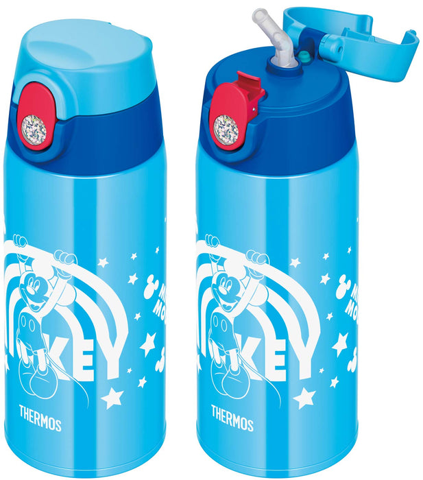 Thermos 米奇蓝色真空保温水瓶 0.6L/0.64L 型号 Fjo-600Wfds Bl