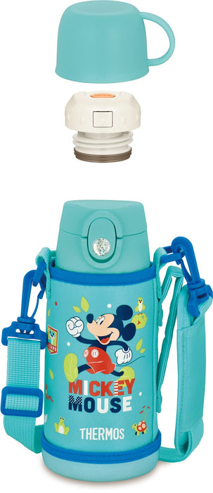 Thermos Mickey Mint Blue Vacuum Insulated Water Bottle 0.6L Straw Cup for Children FJO-601WFDS MBL