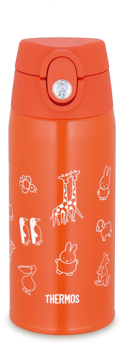 Thermos 0.64L Miffy Orange Straw Cup - Vacuum Insulated Water Bottle for Kids Perfect for School & Kindergarten