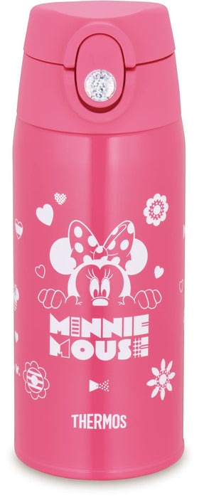 Thermos Minnie 珊瑚粉色 0.6L 真空保温水瓶/吸管杯 适合学生