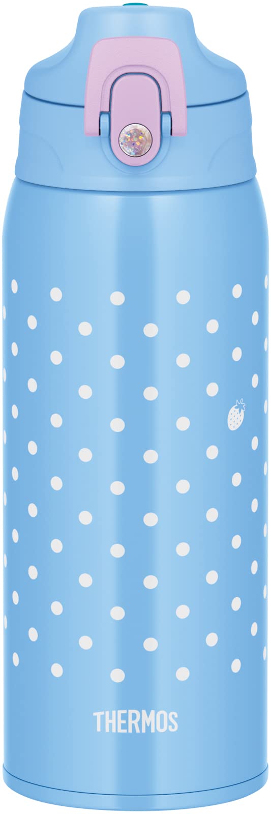 Thermos 0.8L Vacuum Insulated 2-Way Water Bottle - Blue Pink Direct Drinking With Cup For Children's School Fjj-801Wf Blp