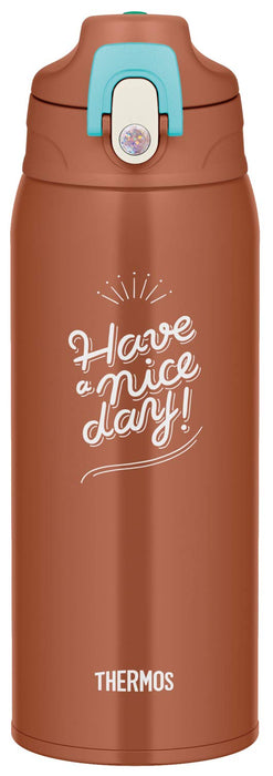 Thermos Vacuum Insulated Water Bottle 2-Way 0.8L/0.83L Brown Check Fjj-800Wf Bwc