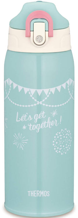 Thermos Vacuum Insulated Water Bottle 0.8L in Mint Flag Design 2-Way Fho-801Wf Mf