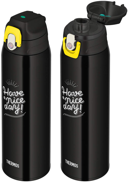 Thermos 1.0L Vacuum Insulated Black Water Bottle 2-Way Check Model Fjj-1000Wf