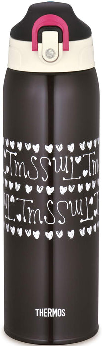 Thermos 1.0L Chocolate Heart Vacuum Insulated Water Bottle FHO-1001WF CH-H