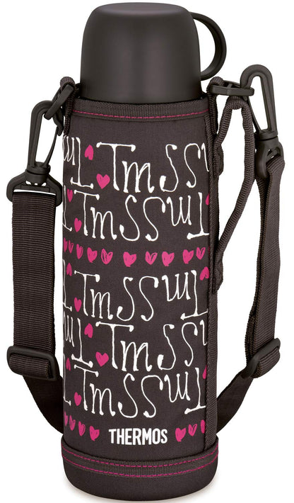 Thermos 1.0L Chocolate Heart Vacuum Insulated Water Bottle FHO-1001WF CH-H