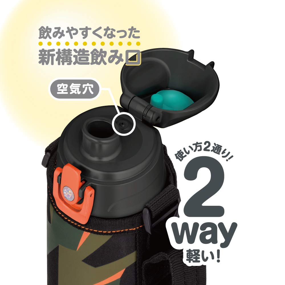 Thermos 1.03L Vacuum Insulated Water Bottle Green Camouflage Fjj-1000Wf Gr-C