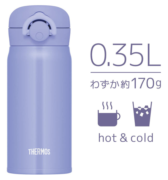 Thermos Vacuum Insulated Water Bottle Mobile Mug 350ml Blue-Purple JNR-353
