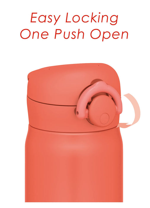 Thermos Jnr-353 350Ml Mobile Mug Vacuum Insulated Water Bottle Coral Orange