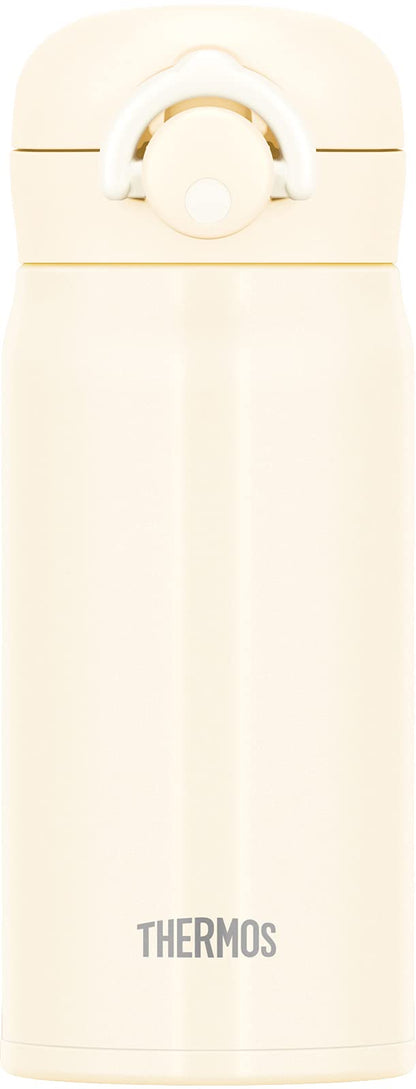 Thermos Vacuum Insulated Water Bottle Mobile Mug 350ml Milk White - JNR-352 Mwh