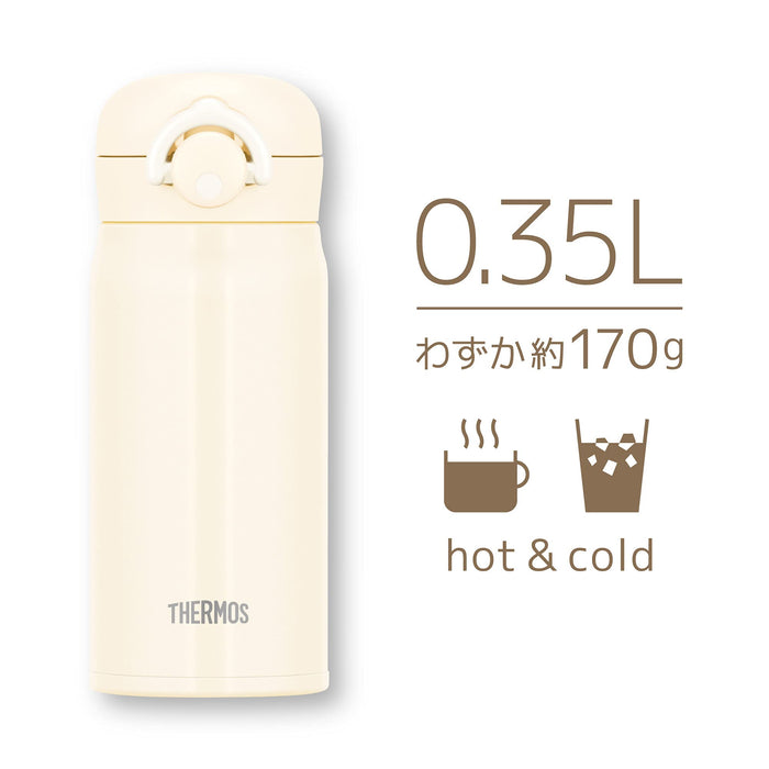 Thermos Vacuum Insulated Water Bottle Mobile Mug 350ml Milk White - JNR-352 Mwh
